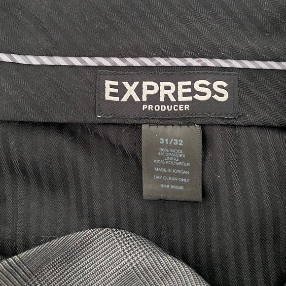 Express Men’s Grey Plaid Photographer Suit - Picture 4 of 6